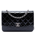 Chanel CC Quilted Patent Brilliant Wallet On Chain