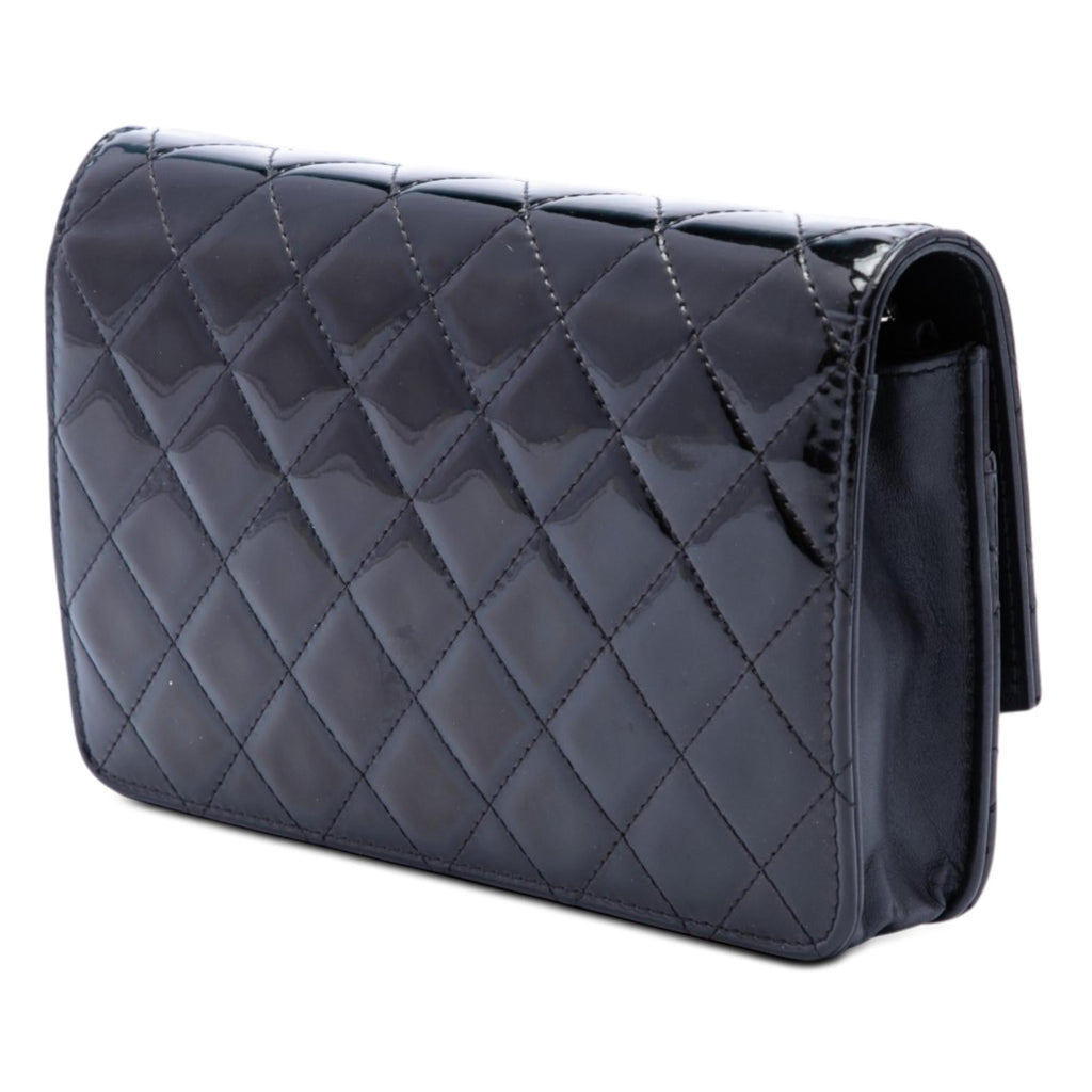 Chanel CC Quilted Patent Brilliant Wallet On Chain