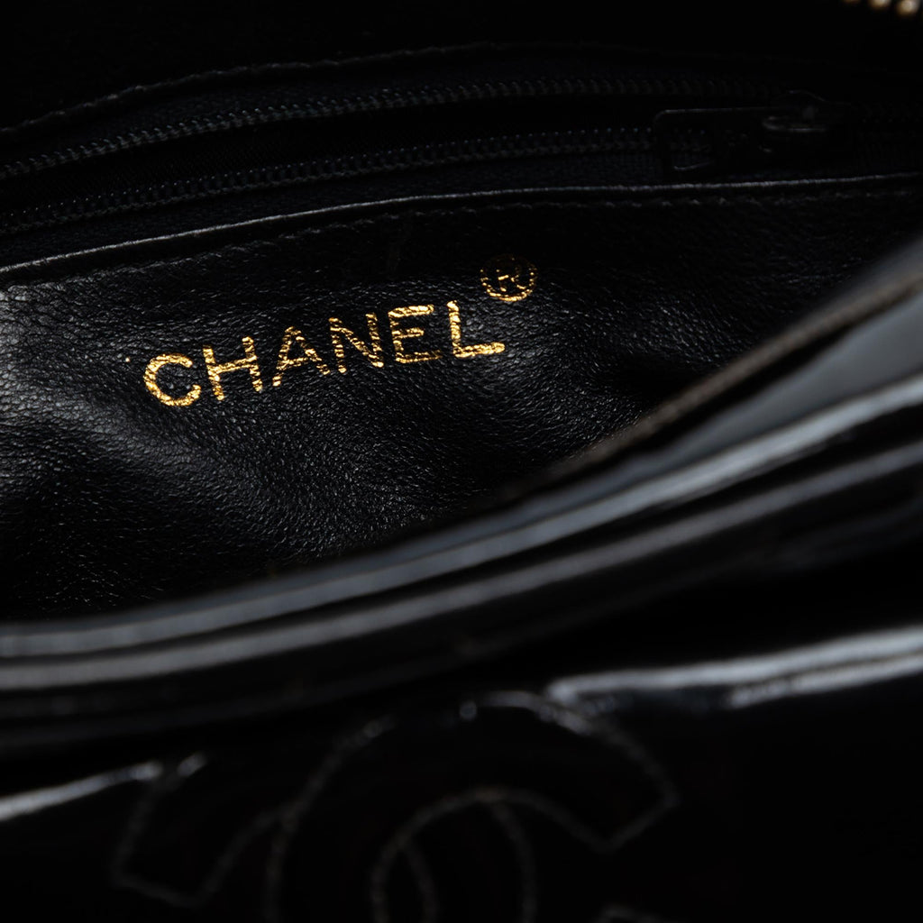 Chanel CC Quilted Patent Camera Bag