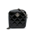 Chanel CC Quilted Patent Clutch With Chain
