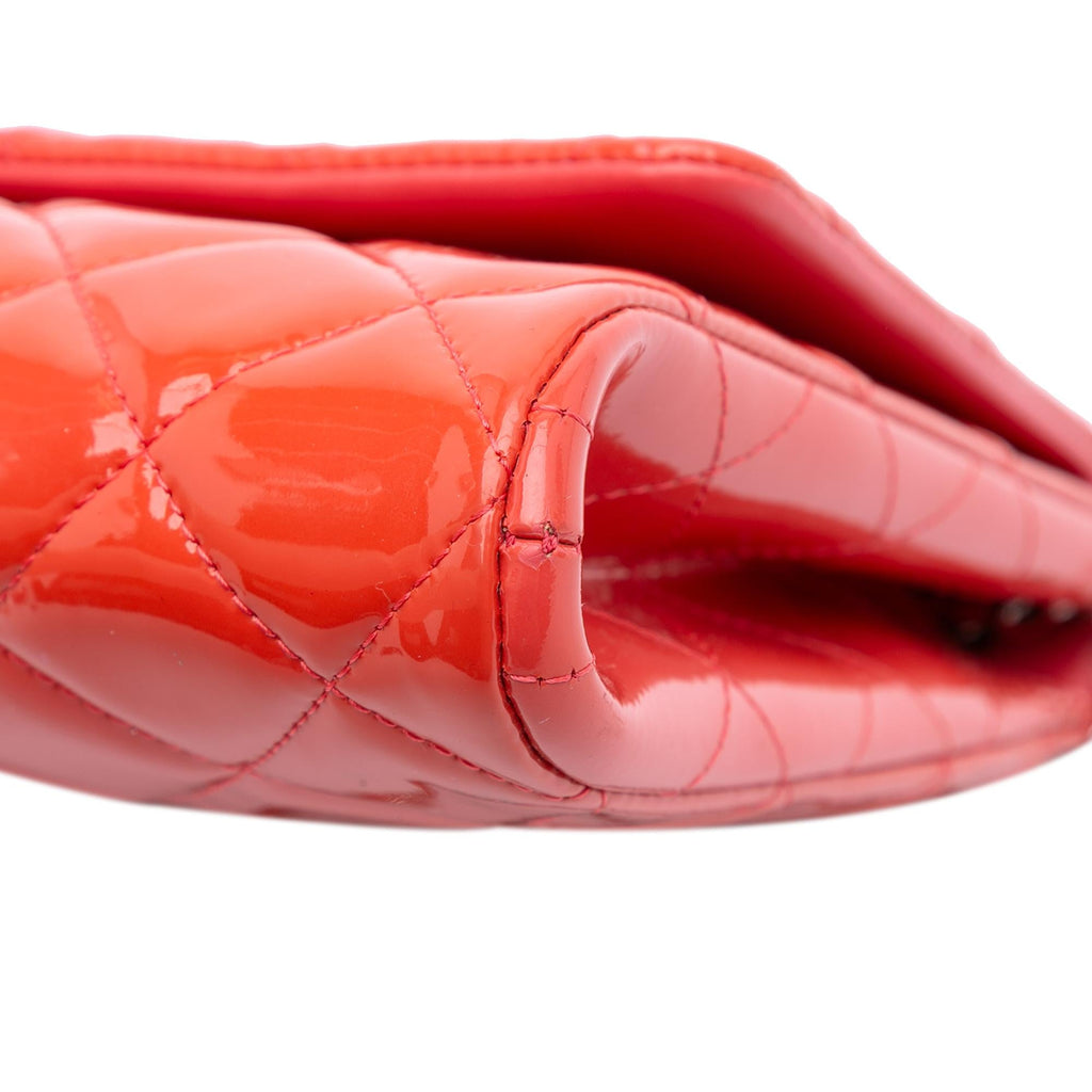 Chanel CC Quilted Patent Clutch with Chain
