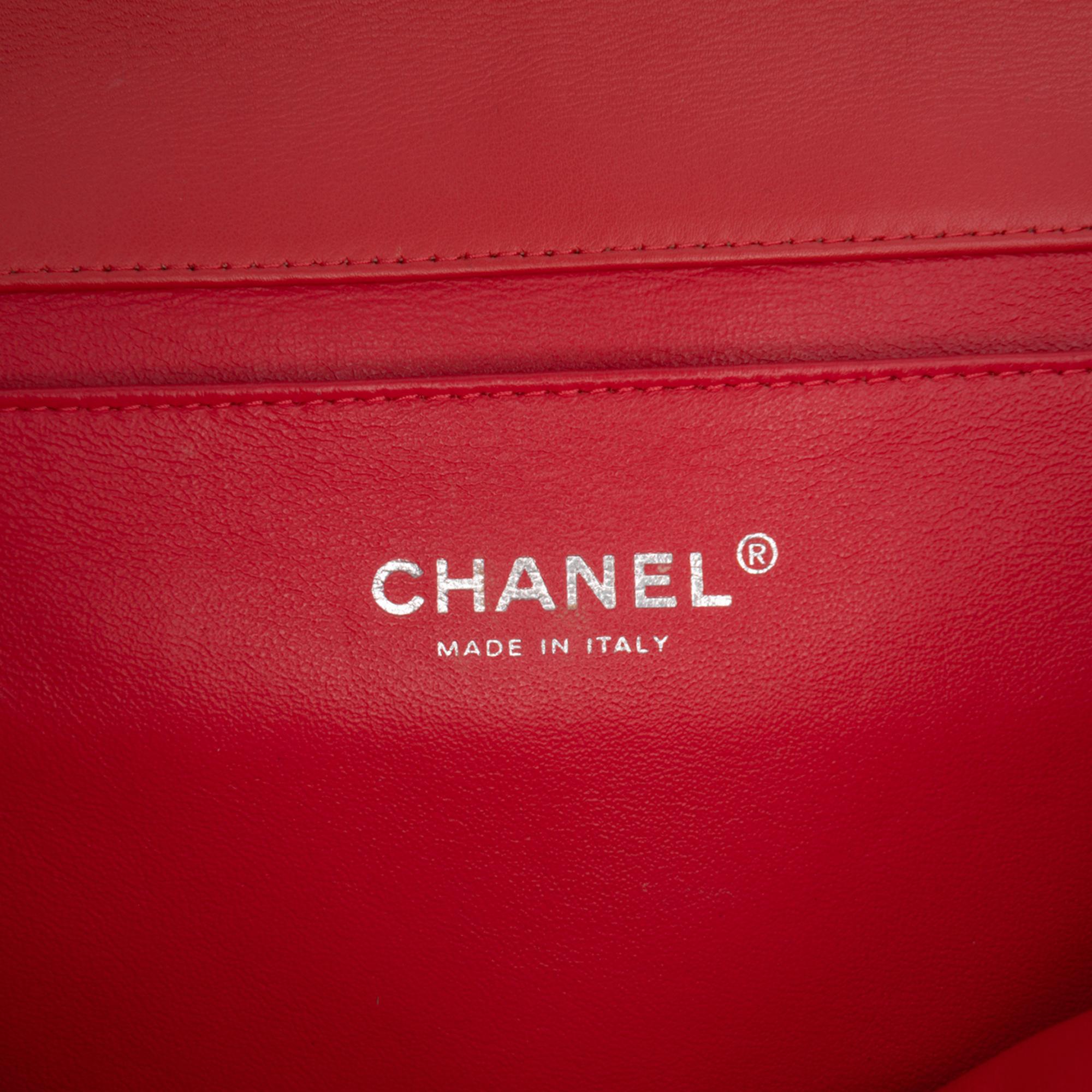 Chanel CC Quilted Patent Clutch with Chain