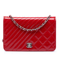 Chanel CC Quilted Patent Coco Boy Wallet On Chain