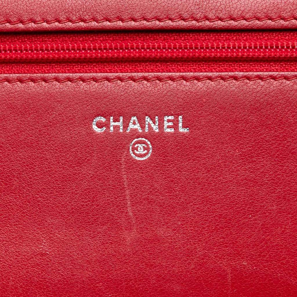 Chanel CC Quilted Patent Coco Boy Wallet On Chain