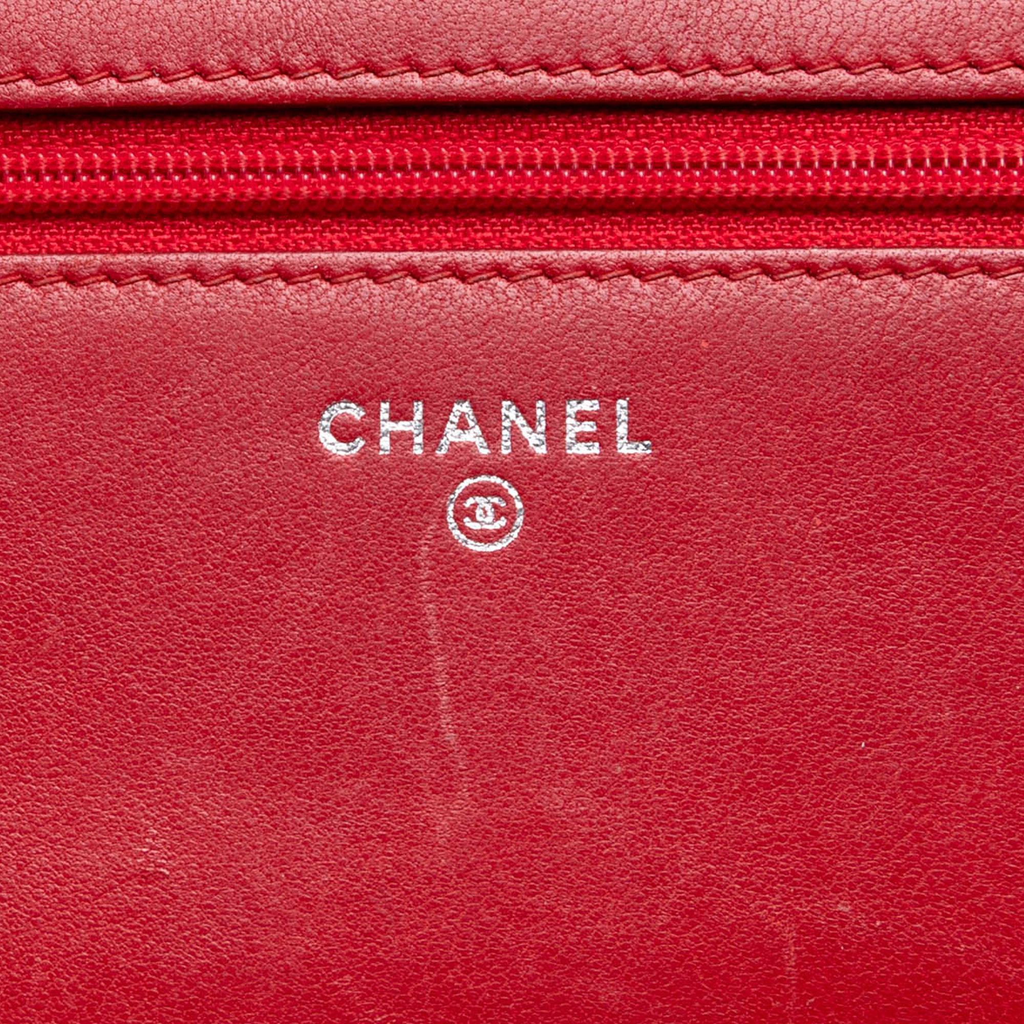 Chanel CC Quilted Patent Coco Boy Wallet On Chain