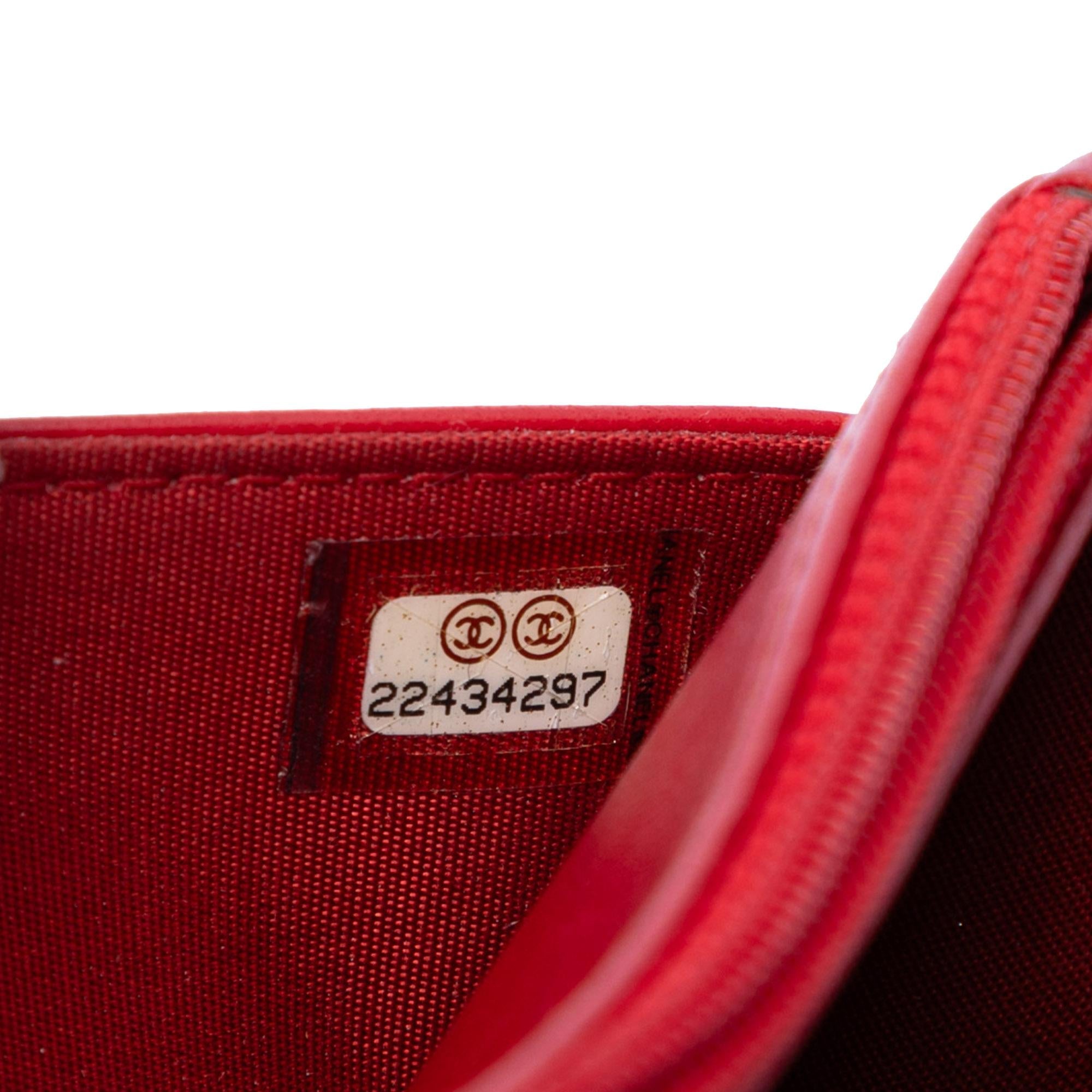 Chanel CC Quilted Patent Coco Boy Wallet On Chain