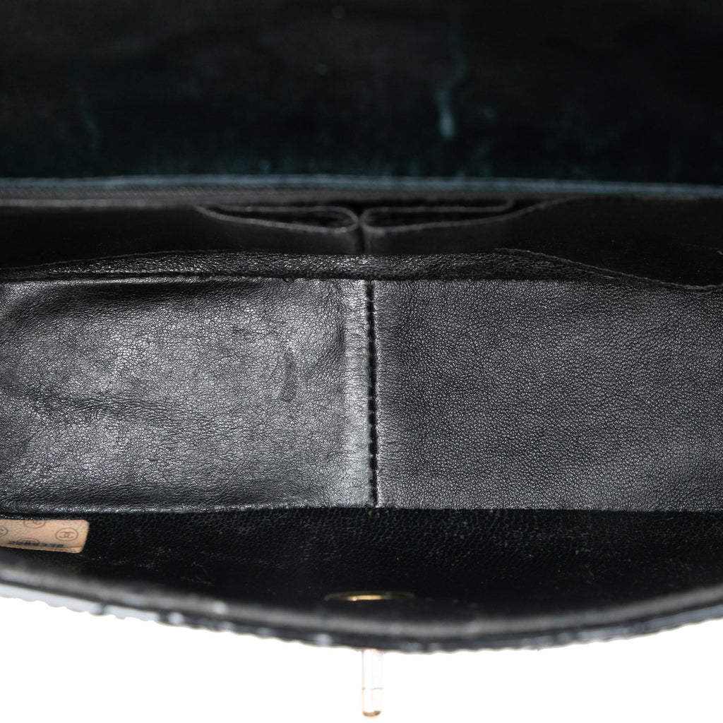 Chanel CC Quilted Patent Straight Single Flap