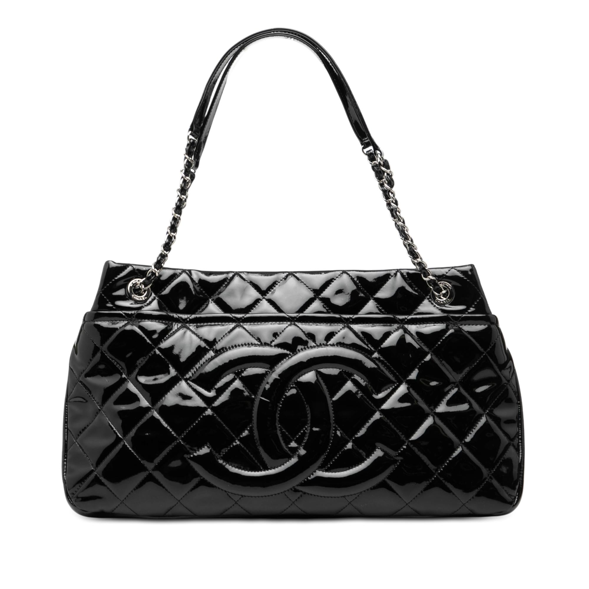 Chanel CC Quilted Patent Timeless Soft Tote
