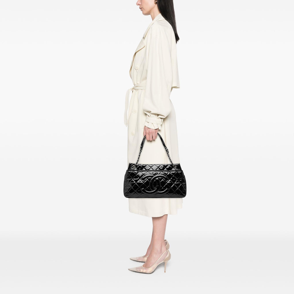 Chanel CC Quilted Patent Timeless Soft Tote