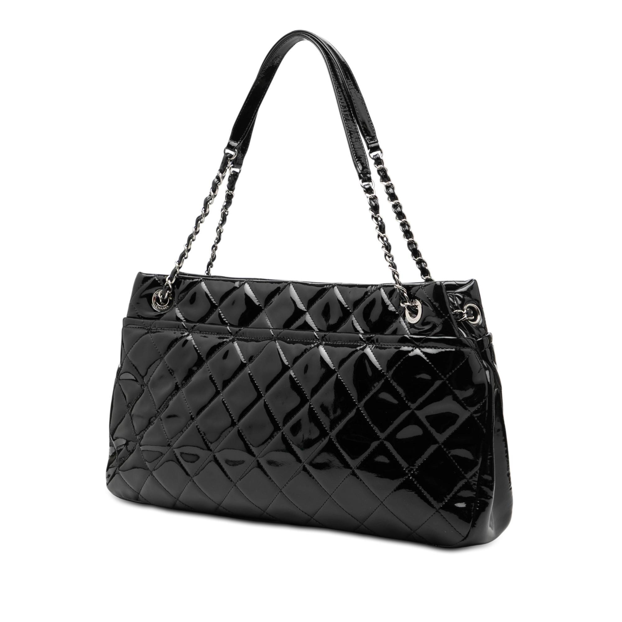 Chanel CC Quilted Patent Timeless Soft Tote