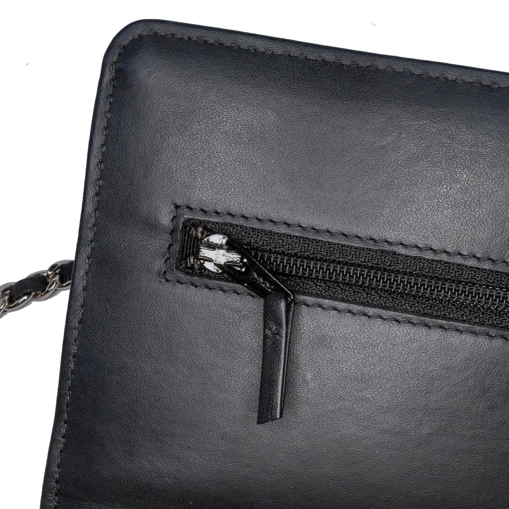 Chanel CC Quilted Patent Wallet On Chain