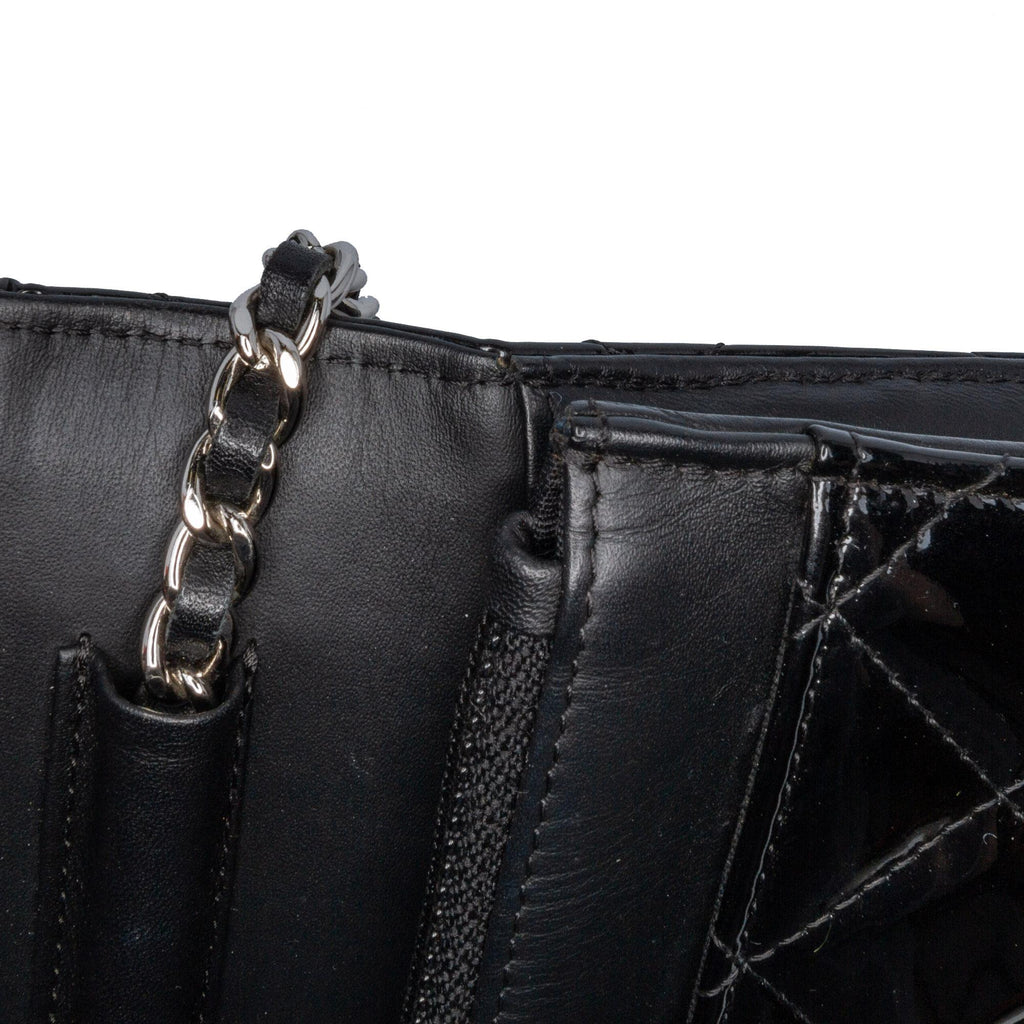Chanel CC Quilted Patent Wallet On Chain