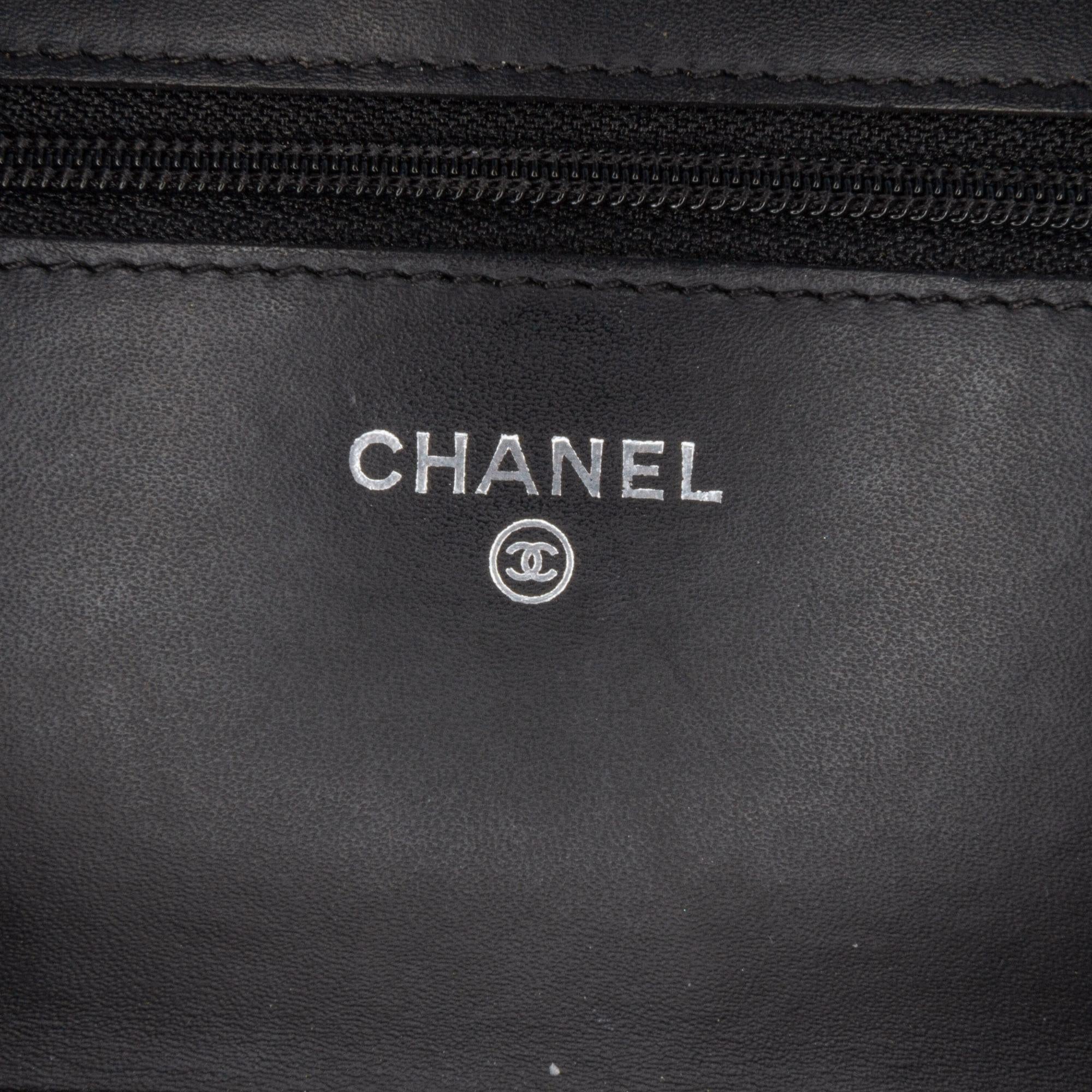 Chanel CC Quilted Patent Wallet On Chain