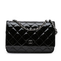 Chanel CC Quilted Patent Wallet On Chain