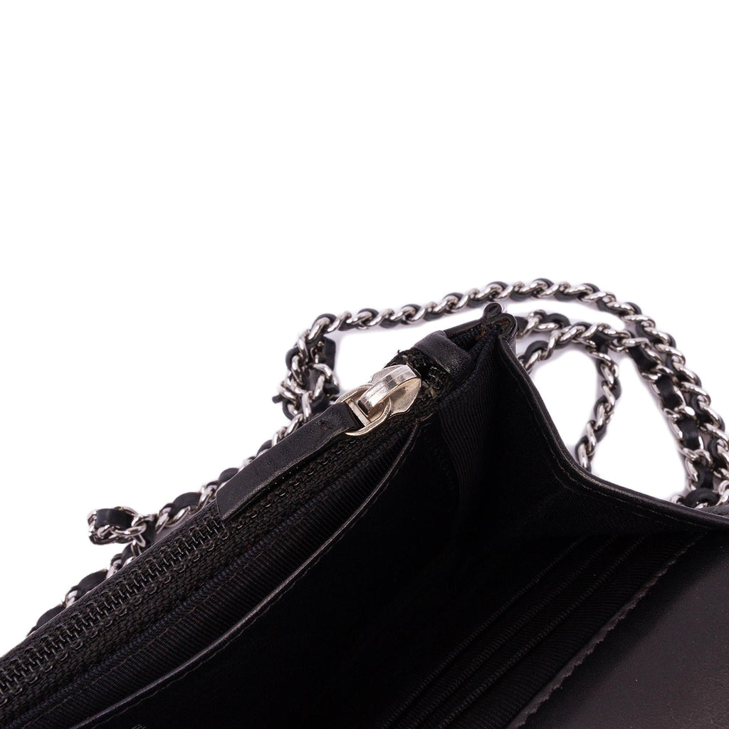 Chanel CC Quilted Patent Wallet On Chain