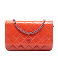 Chanel CC Quilted Patent Wallet On Chain