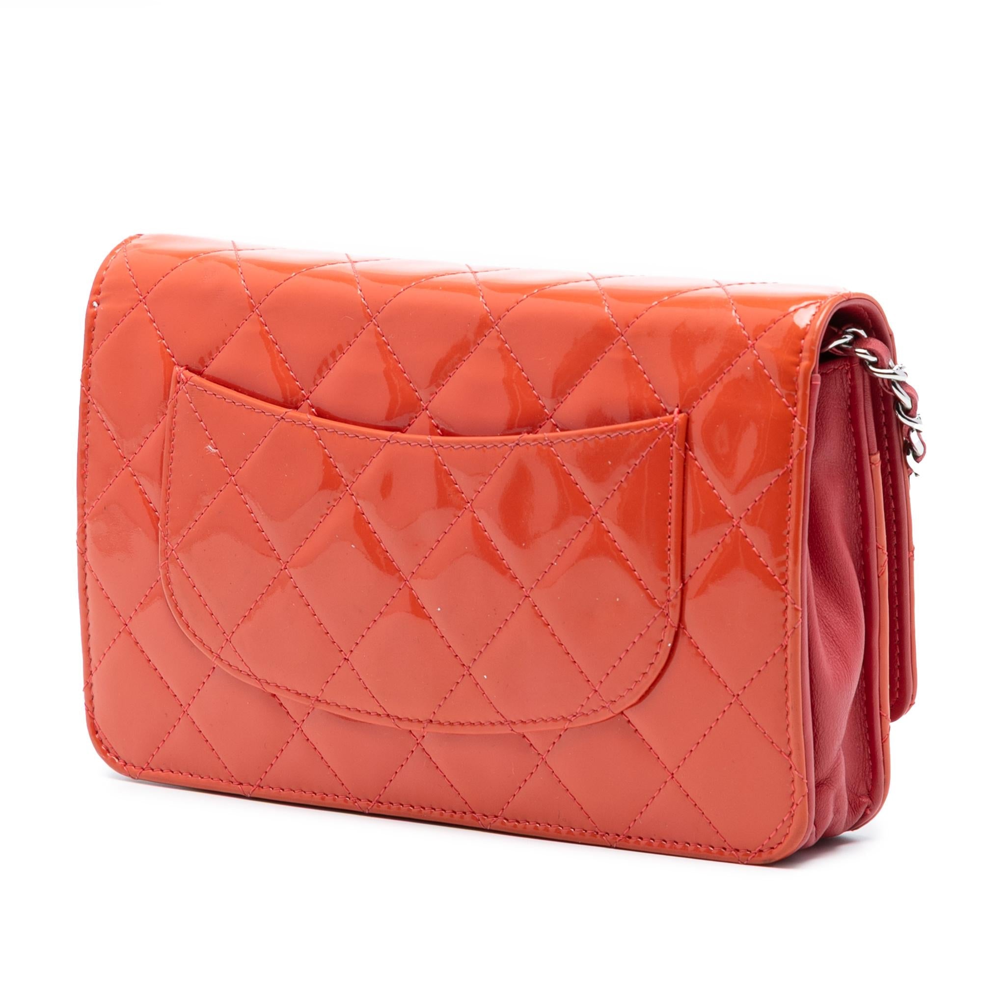 Chanel CC Quilted Patent Wallet On Chain