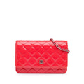 Chanel CC Quilted Patent Wallet on Chain (SHG-JFP2pp)