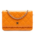 Chanel CC Quilted Patent Wallet on Chain