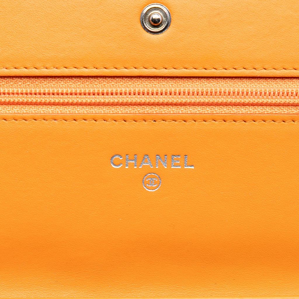 Chanel CC Quilted Patent Wallet on Chain