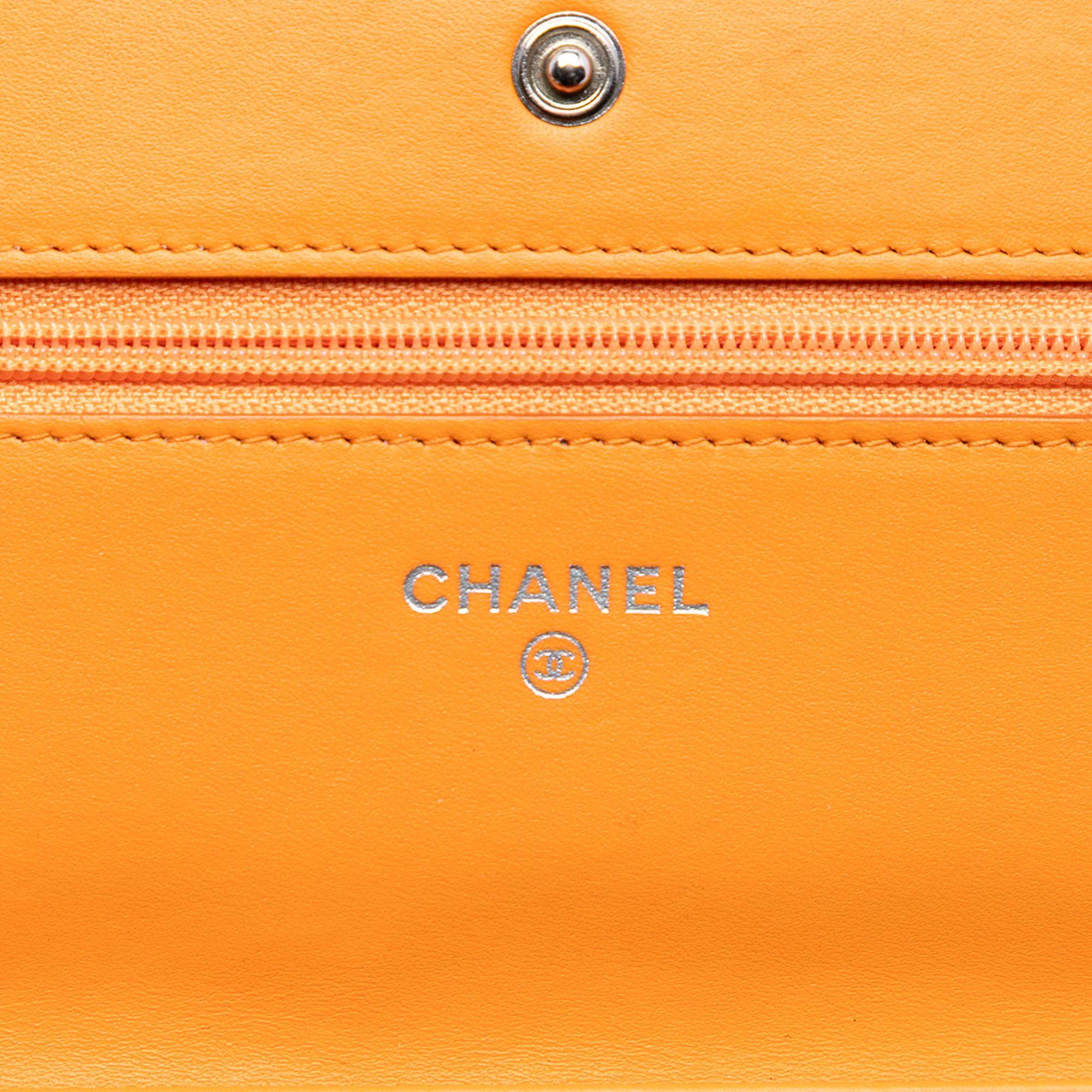 Chanel CC Quilted Patent Wallet on Chain