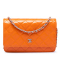 Chanel CC Quilted Patent Wallet on Chain