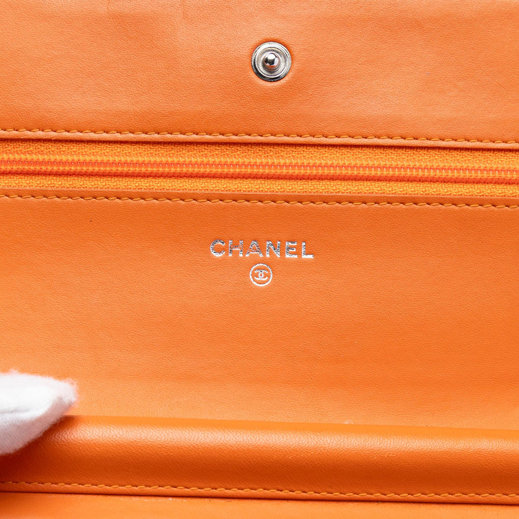 Chanel CC Quilted Patent Wallet on Chain