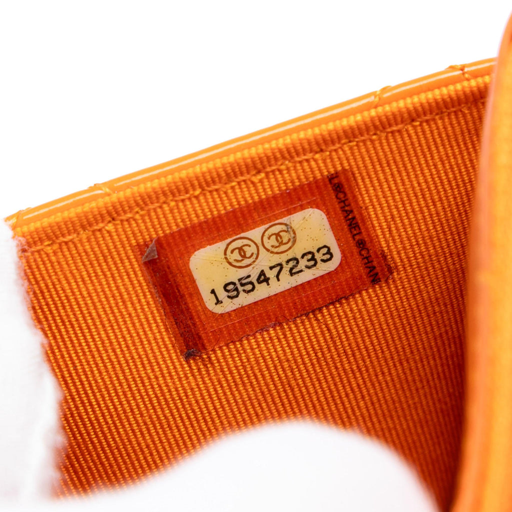 Chanel CC Quilted Patent Wallet on Chain