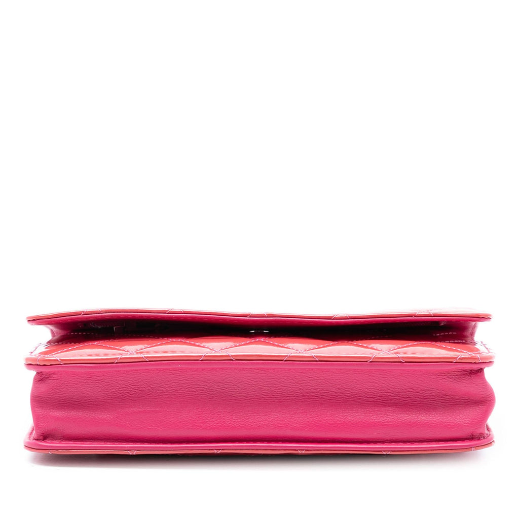 Chanel CC Quilted Patent Wallet on Chain