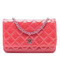 Chanel CC Quilted Patent Wallet on Chain