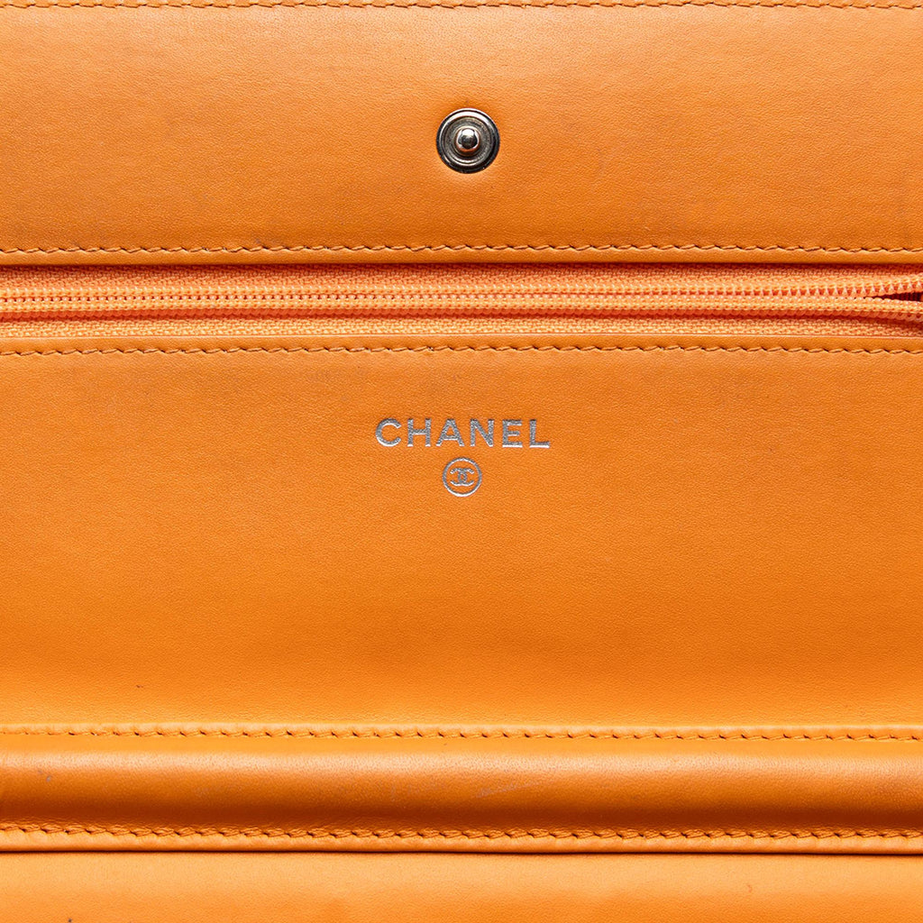 Chanel CC Quilted Patent Wallet on Chain