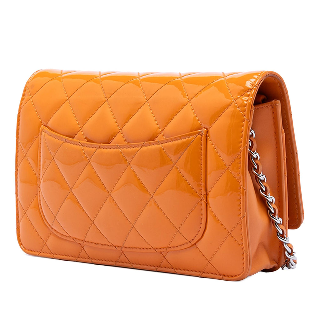 Chanel CC Quilted Patent Wallet on Chain