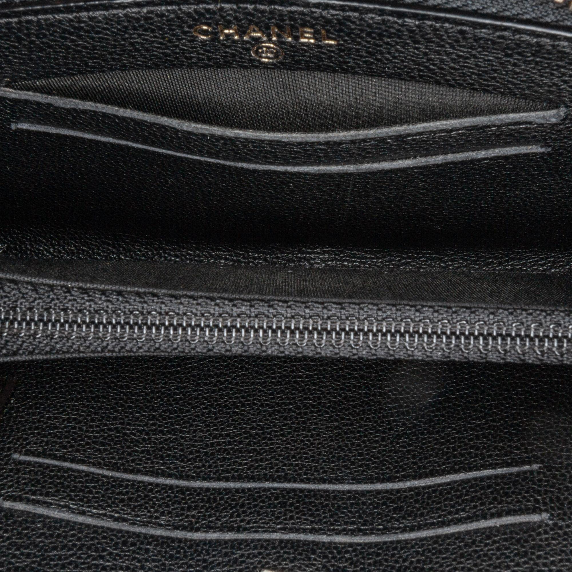 Chanel CC Quilted Patent Zip Around Long Wallet (SHG-OZKSJN)