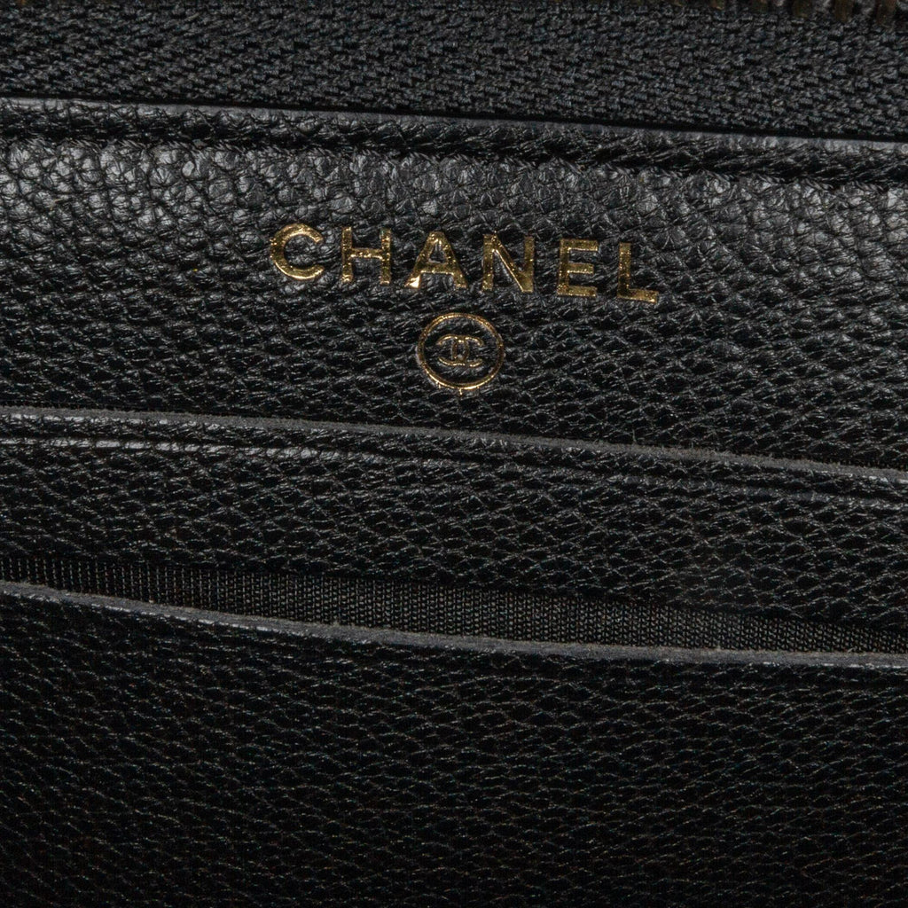 Chanel CC Quilted Patent Zip Around Long Wallet (SHG-OZKSJN)