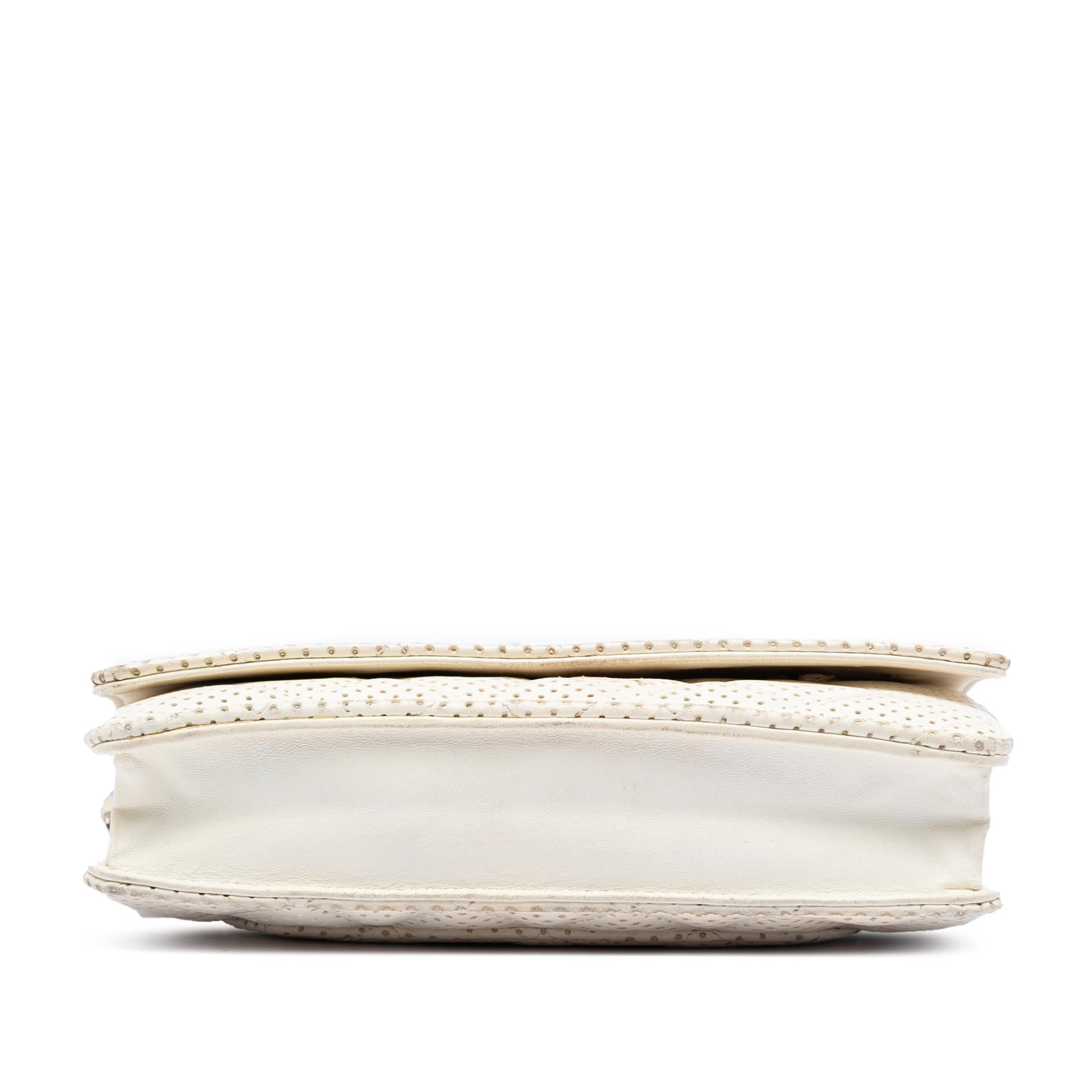 Chanel CC Quilted Perforated Lambskin Wallet On Chain