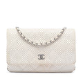 Chanel CC Quilted Perforated Lambskin Wallet On Chain