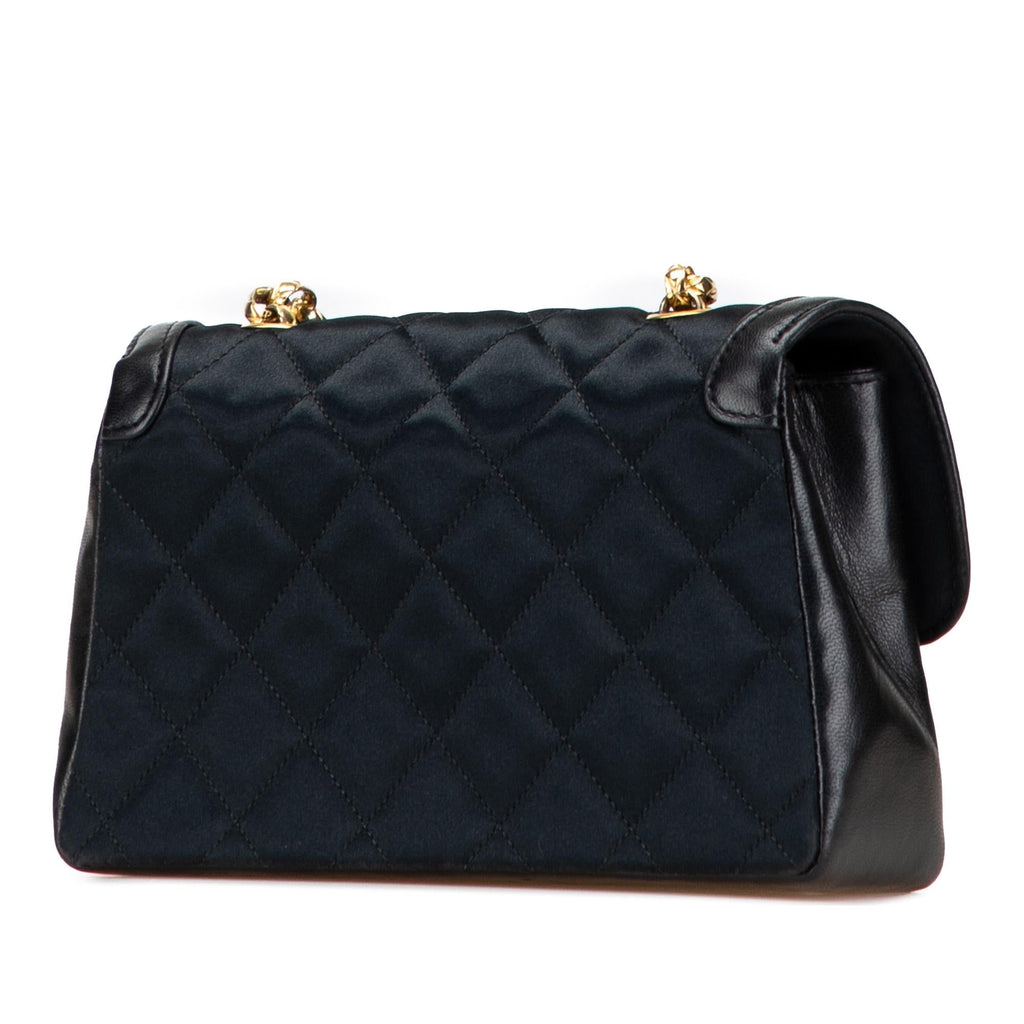 Chanel CC Quilted Satin Bijoux Chain Single Flap