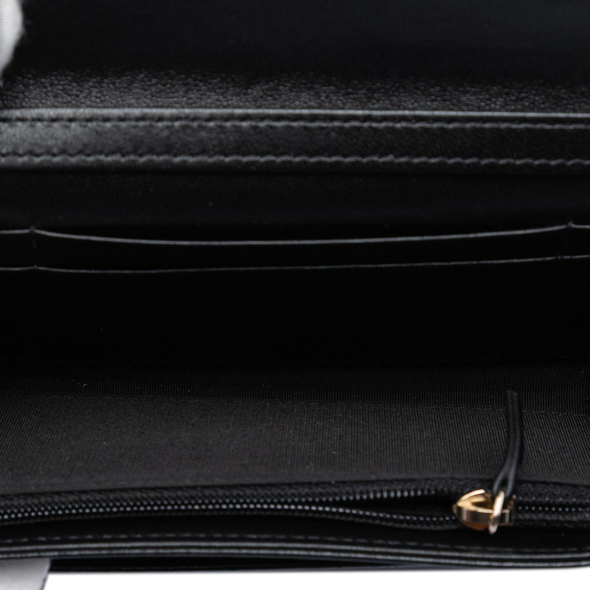 Chanel CC Quilted Shiny Lambskin Ribbon Long Clutch on Chain