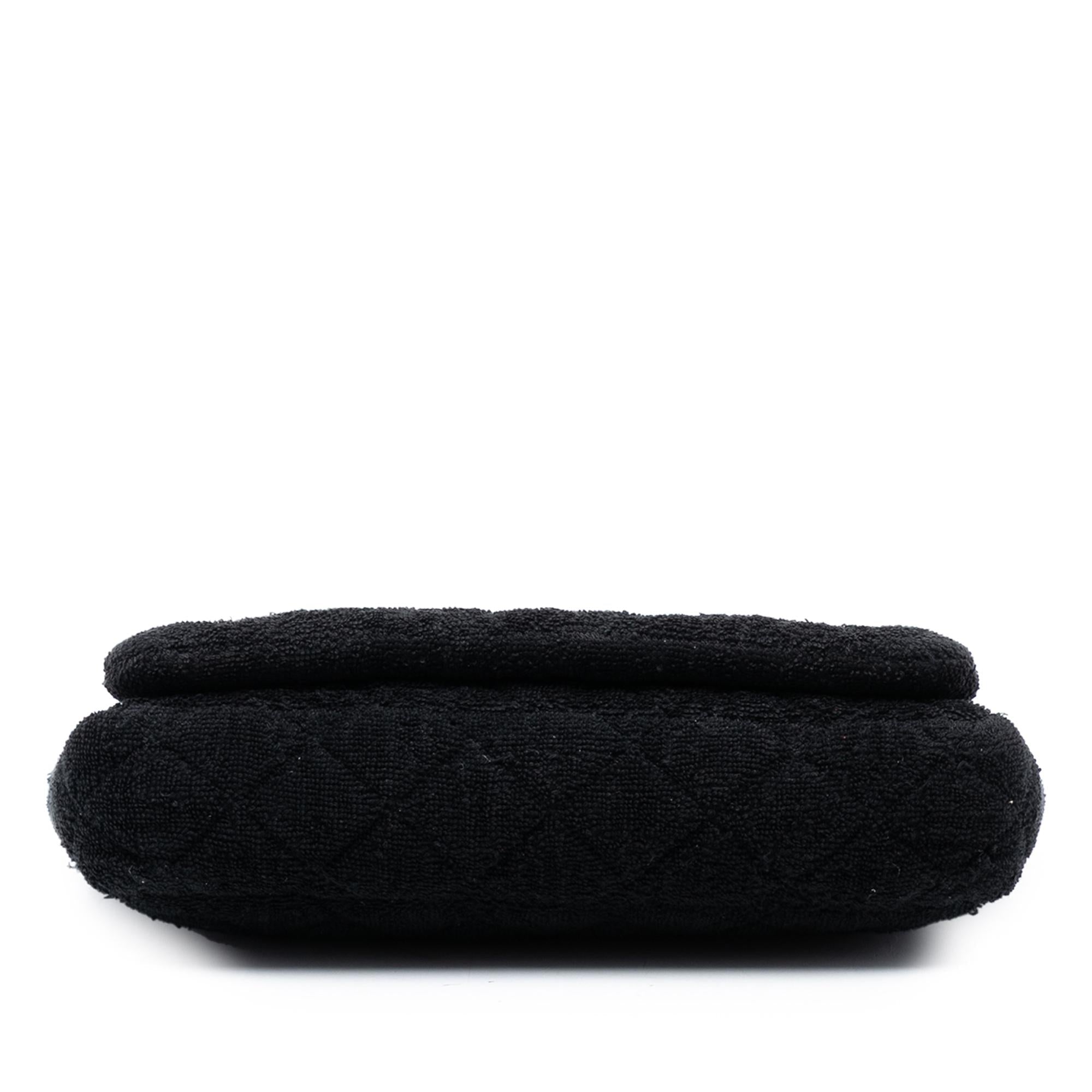 Chanel CC Quilted Terry Cloth Flap