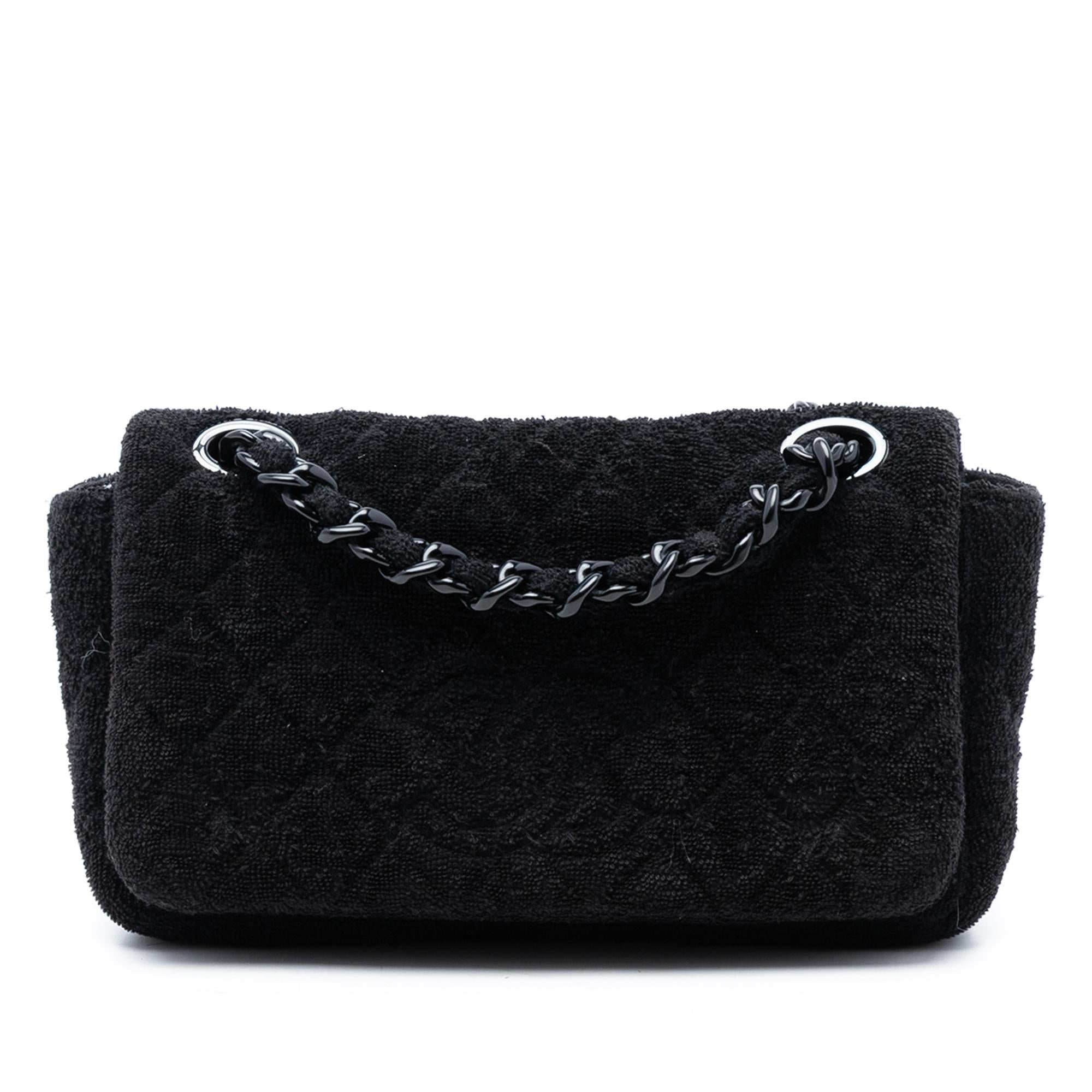 Chanel CC Quilted Terry Cloth Flap