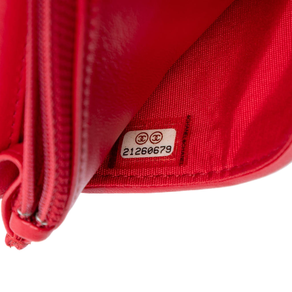 Chanel CC Quilted Tweed Wallet On Chain