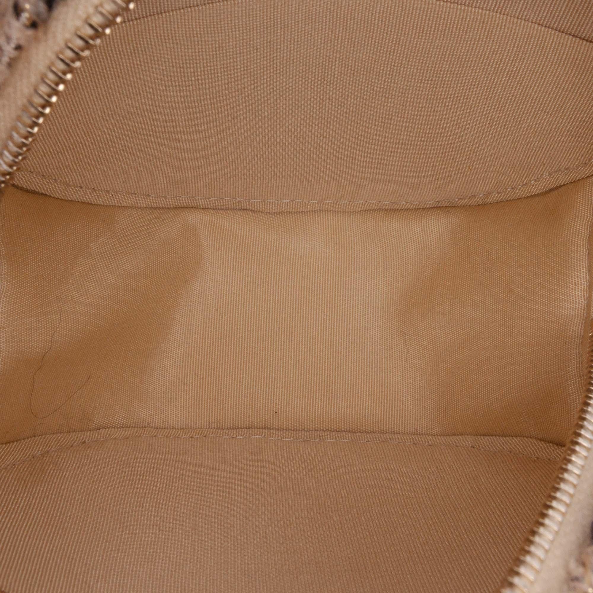 Chanel CC Quilted Tweed and Shearling Round Clutch With Chain