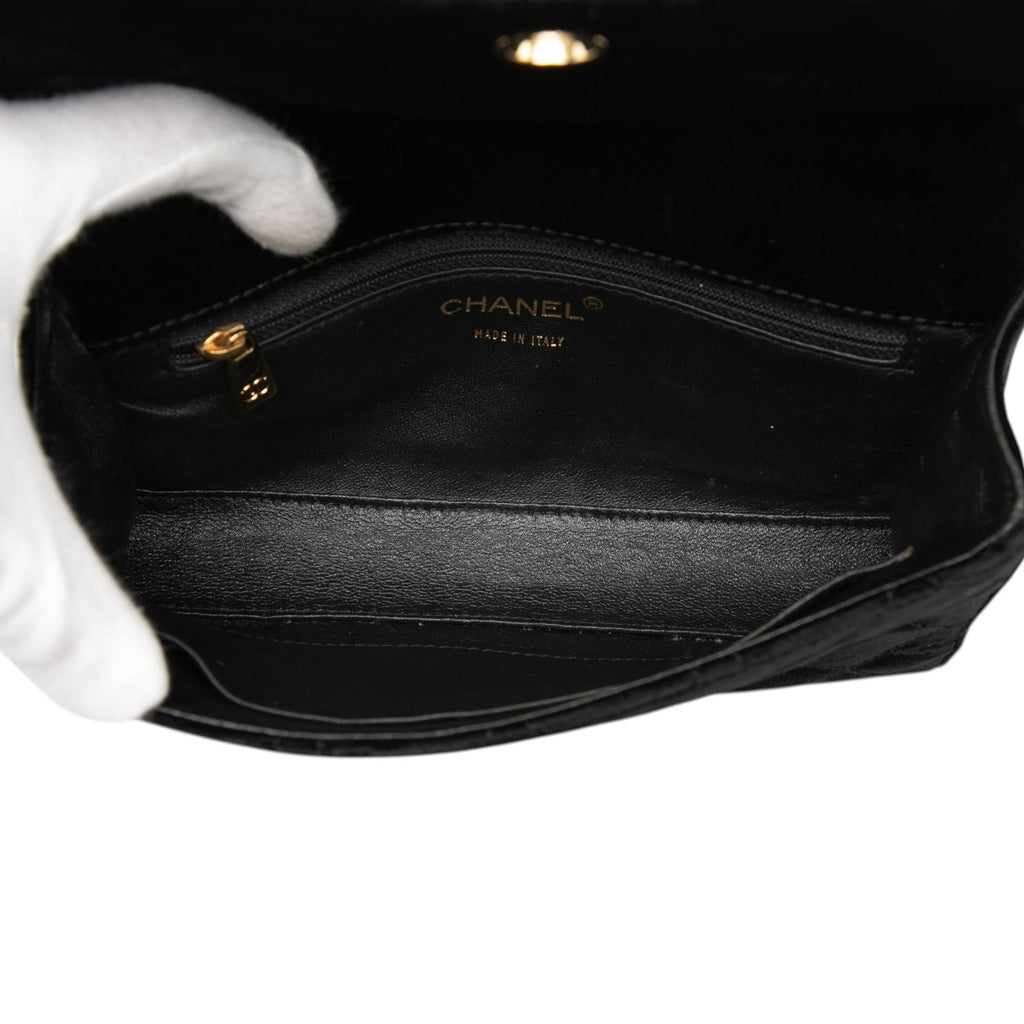 Chanel CC Quilted Velvet Chain Shoulder Bag