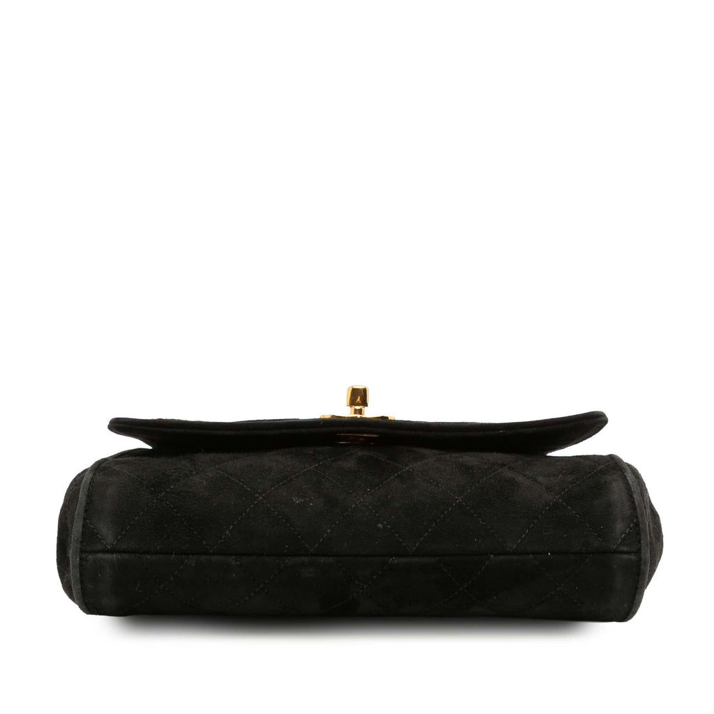 Chanel CC Quilted Velvet Flap