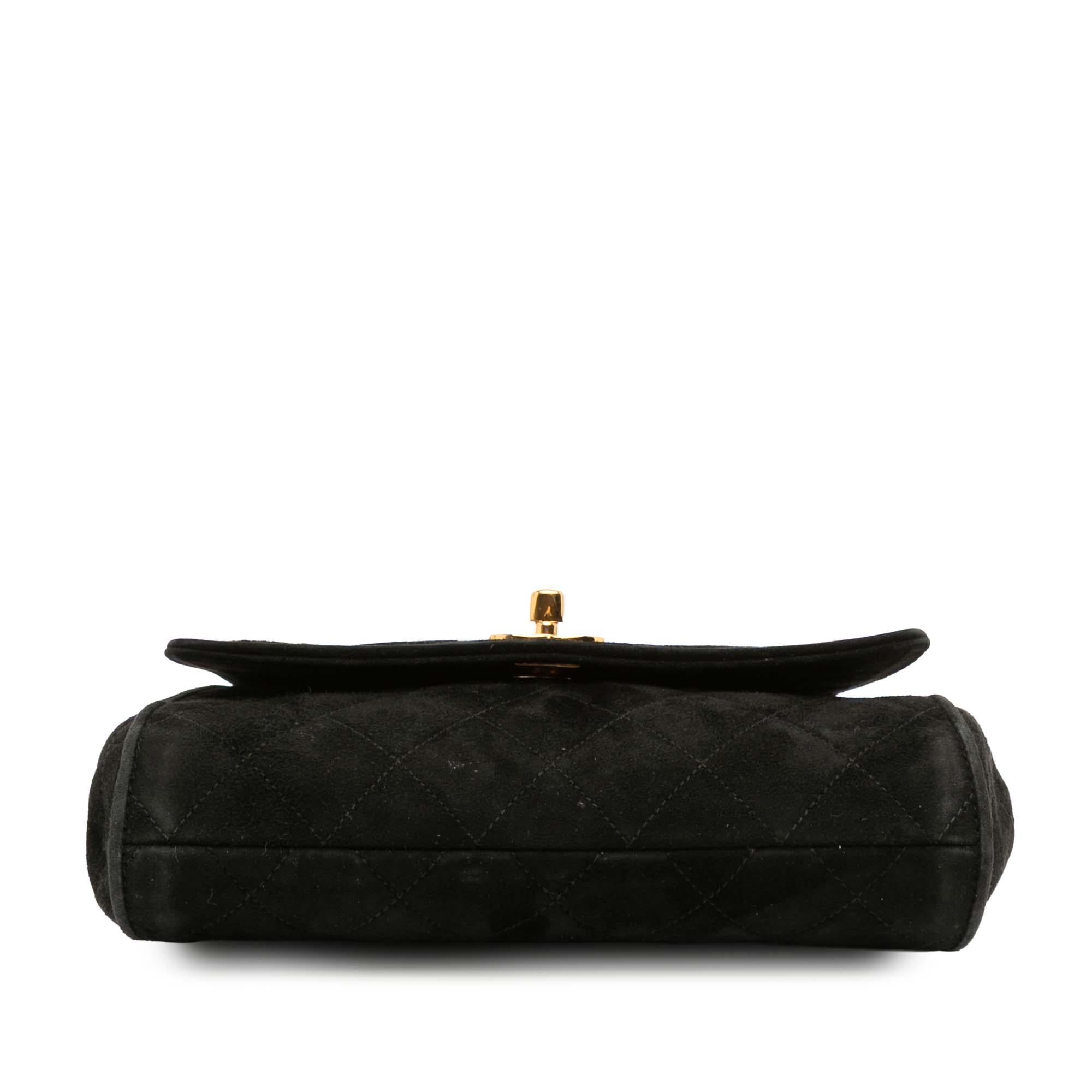 Chanel CC Quilted Velvet Flap