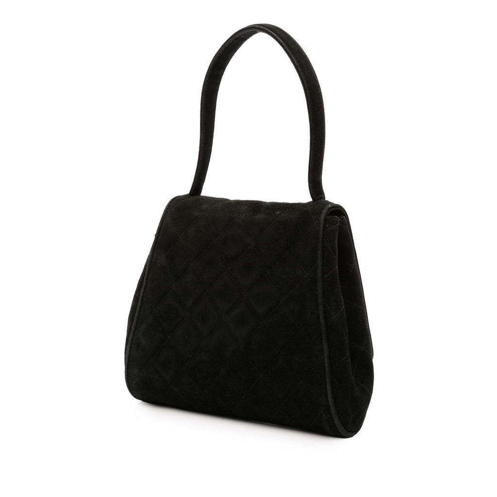 Chanel CC Quilted Velvet Flap
