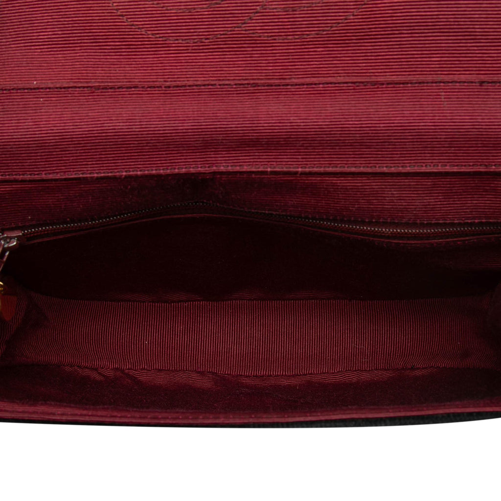 Chanel CC Quilted Velvet Half Moon Flap