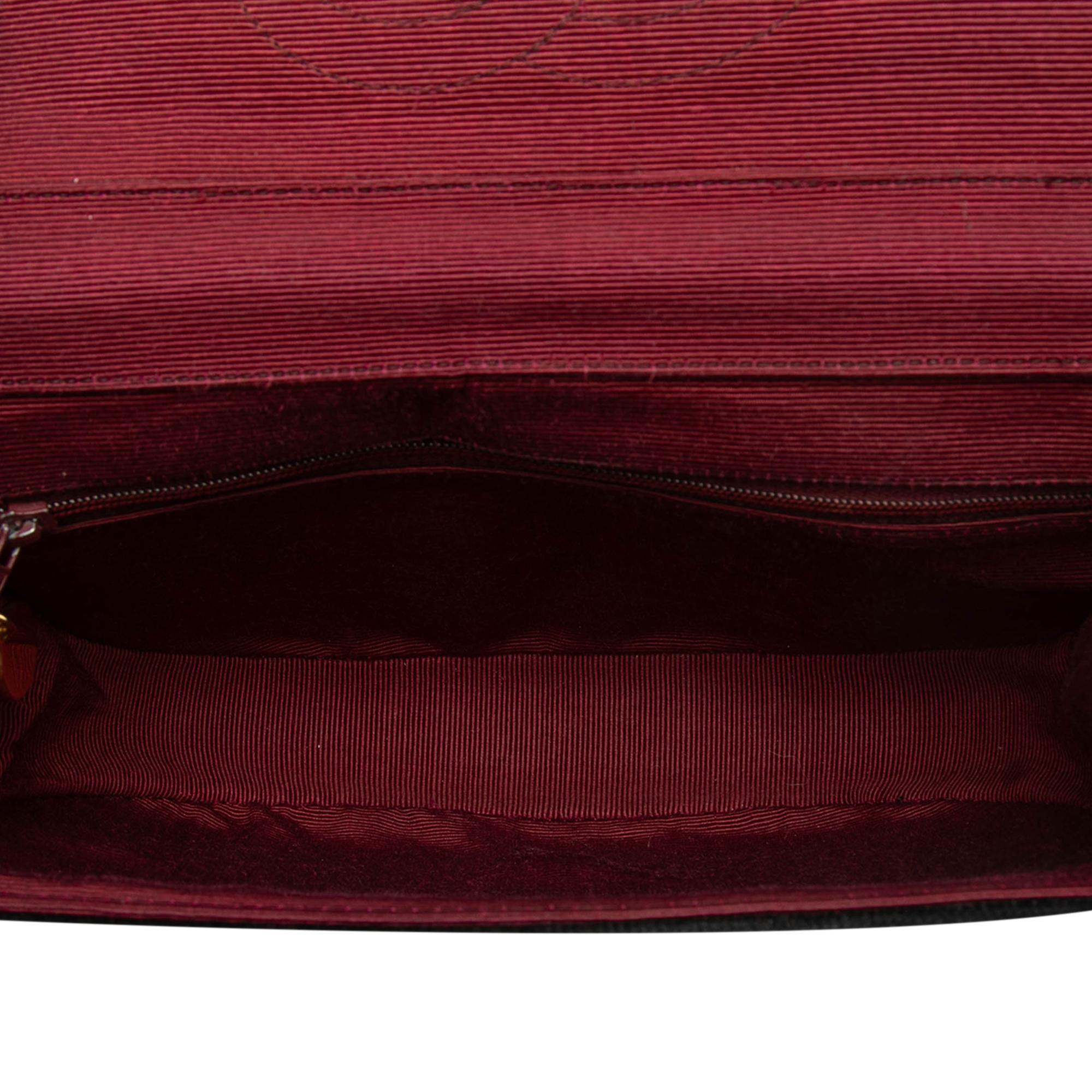 Chanel CC Quilted Velvet Half Moon Flap