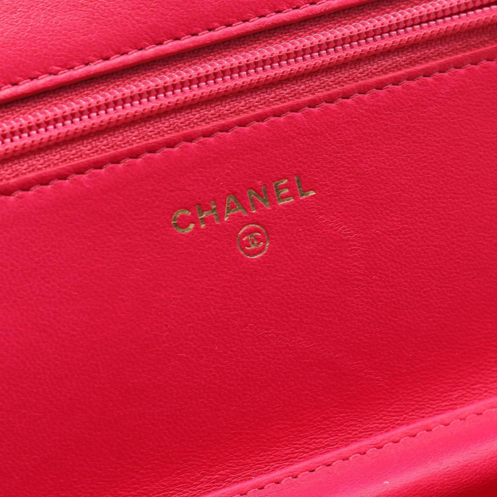 Chanel CC Quilted Velvet Wallet on Chain