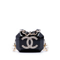 Chanel CC Resin Crystal Faux Pearl Airpods Pro Holder Necklace Bag